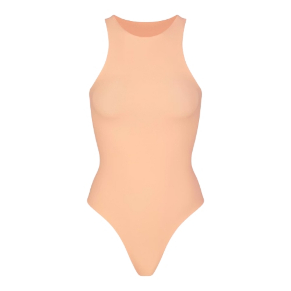 SKIMS Fits Everybody High Neck Bodysuit Faded Nectar XS - Picture 4 of 8